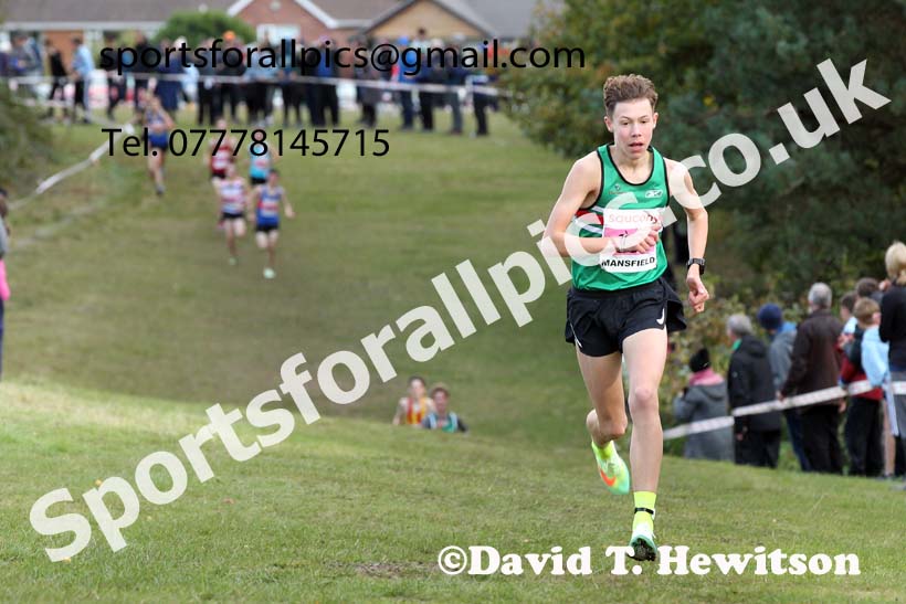 Boys under-15s 2021 National Cross Country Relays, Berry Hill Park, Mansfield. Photo: David T. Hewitson/Sports for All Pics